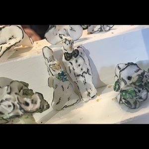 Bride and groom cake toppers